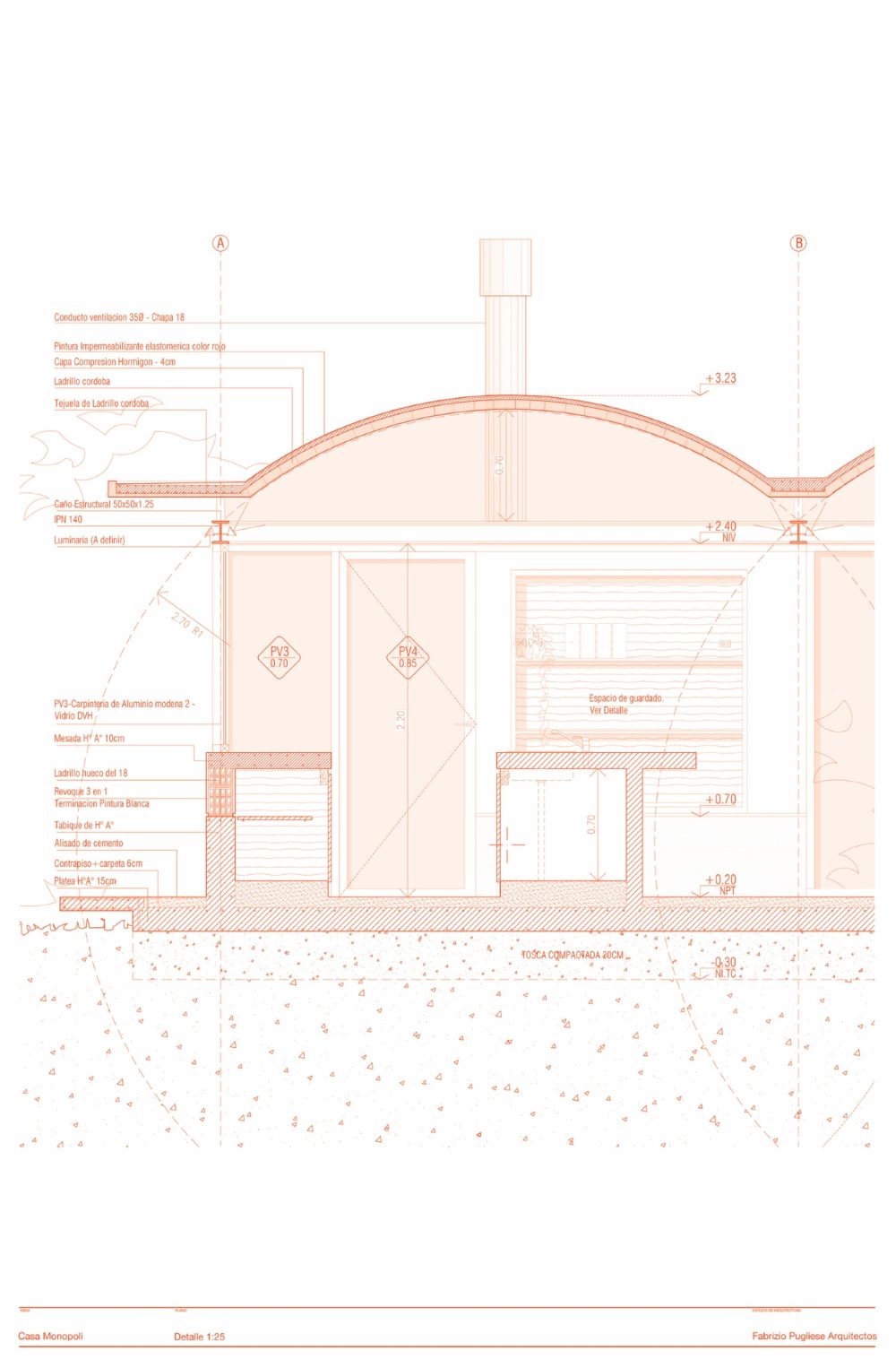阿根廷Monopoli 住宅，金属框架+瓷屋顶(2021)(Fabrizio Pugliese)设计-45