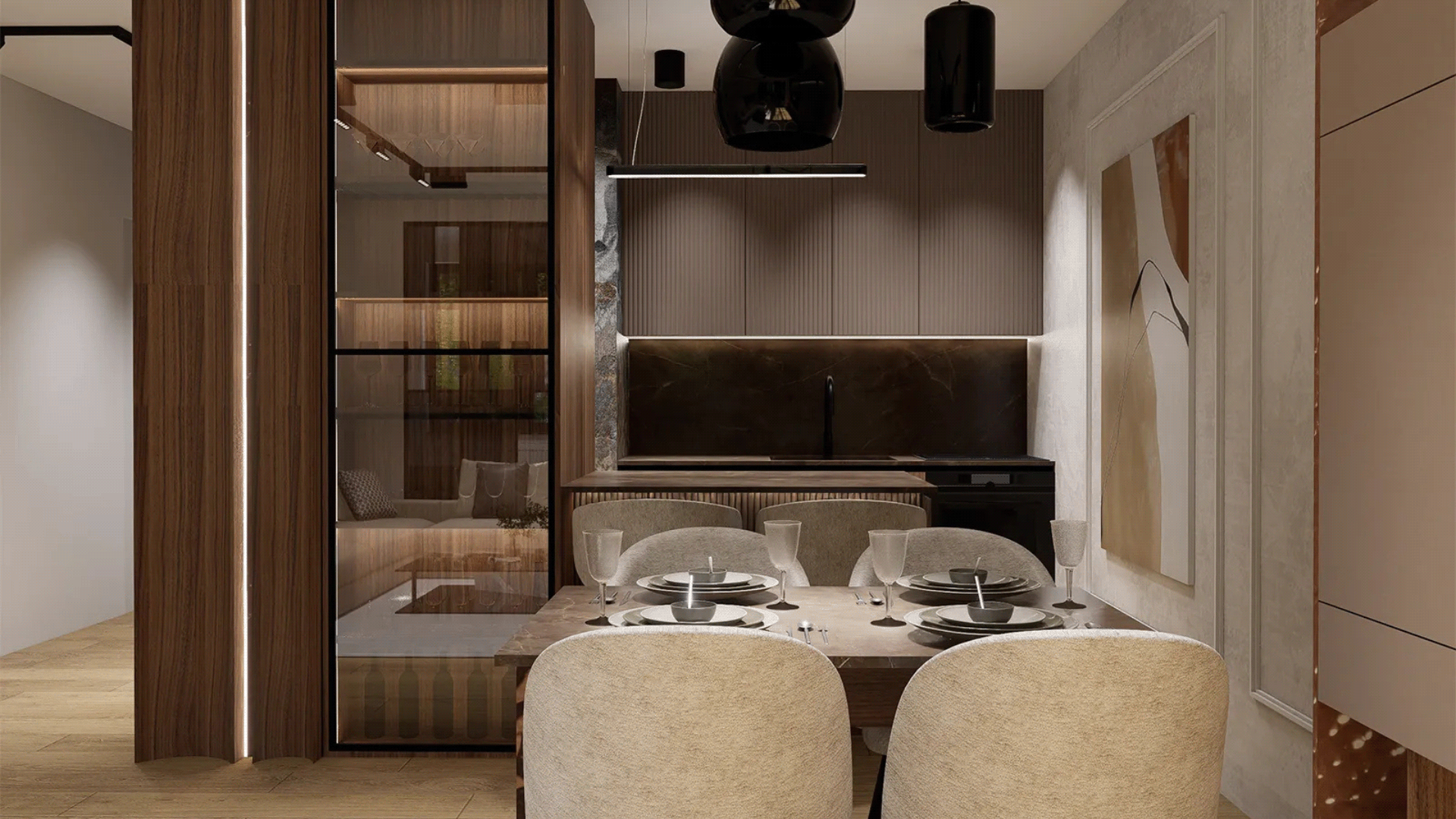 Man Cave – A Modern 100 m² Apartment by M1st Design-13