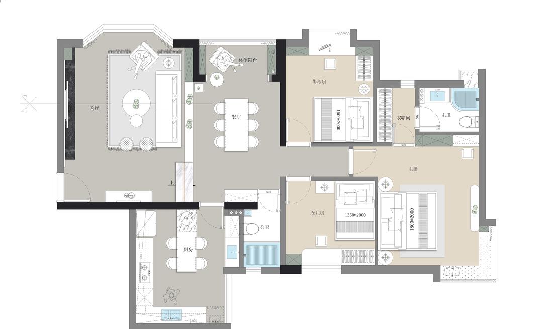 现代轻奢风打造阳光快乐儿童宅-62
