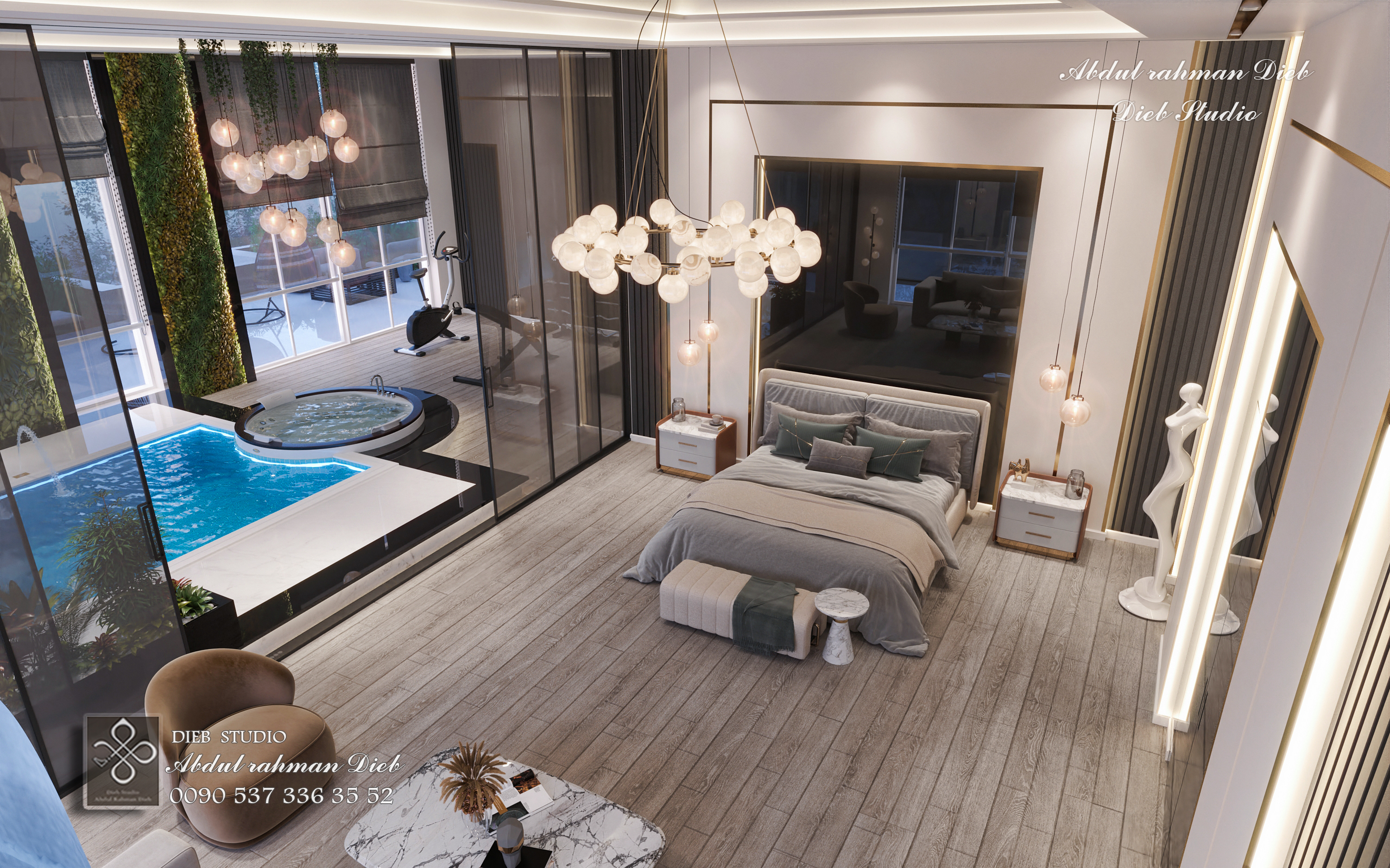 豪华卧室套房设计丨ABDULRAHMAN DIEB-11