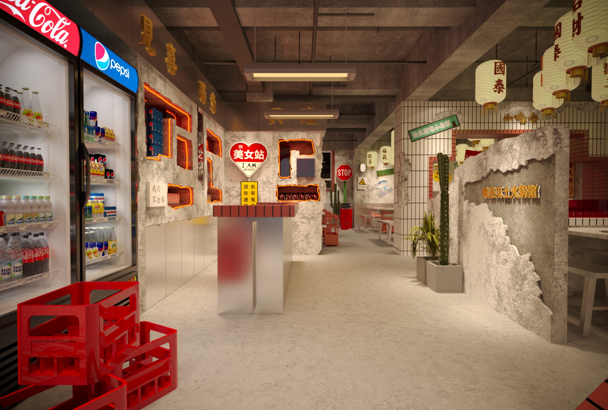 四川德阳市斤火锅店设计 |　火锅店设计公司-4