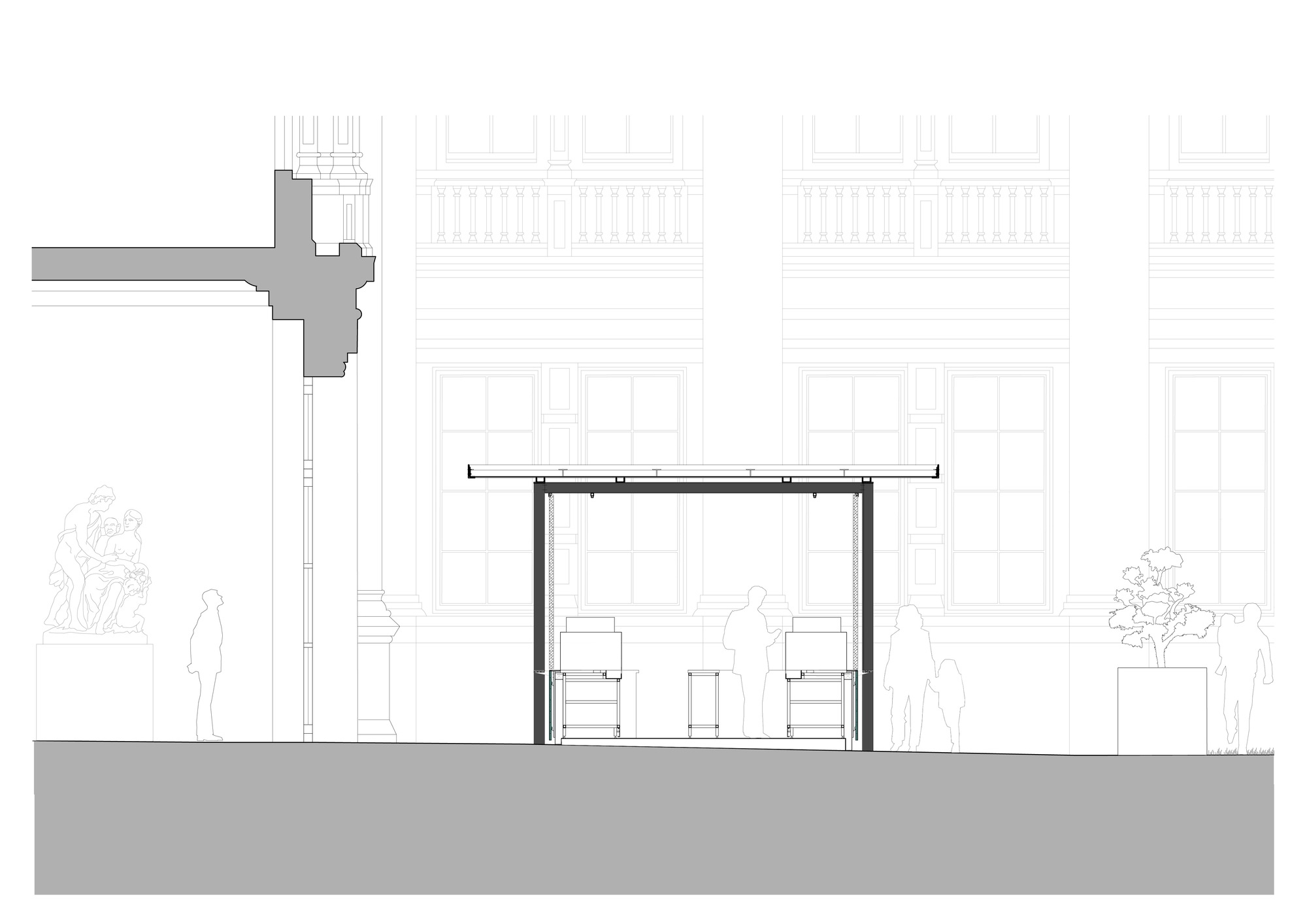 英国 V&A 博物馆花园咖啡厅,绿色调与传统风格完美融合-6