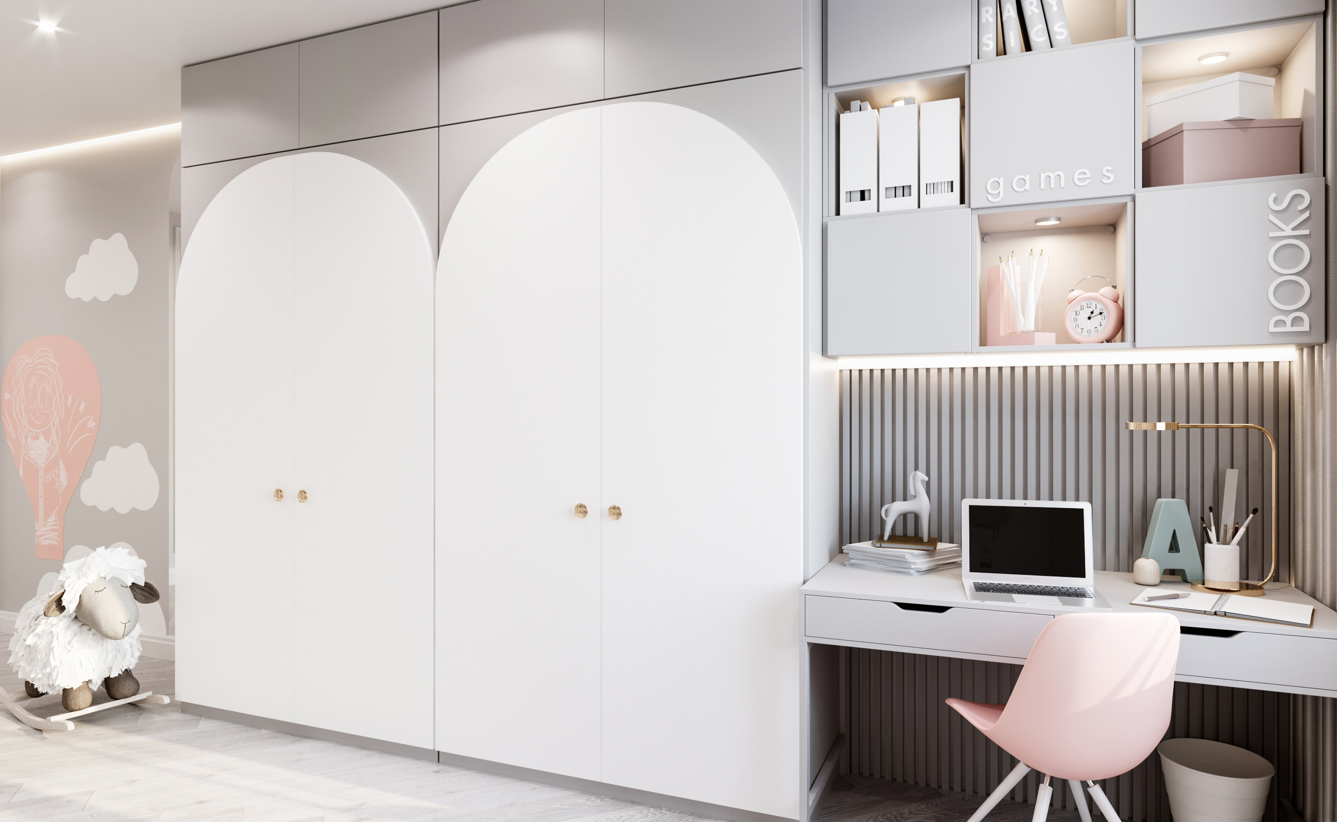 Детская для двух девочек, студия ARTHome г.Новосибирск-6