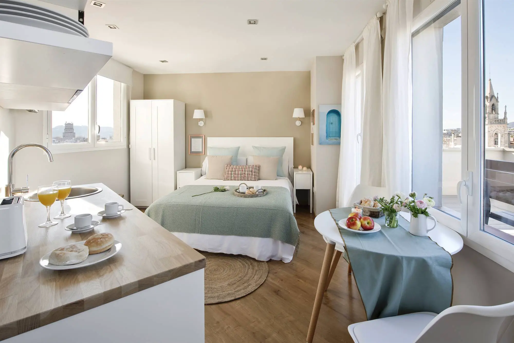 巴塞罗那 16m2 迷你公寓,精致设计展现舒适生活-1