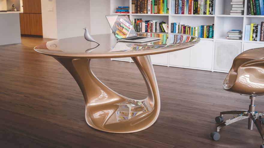 流动雕塑般的办公住宅家具设计-14