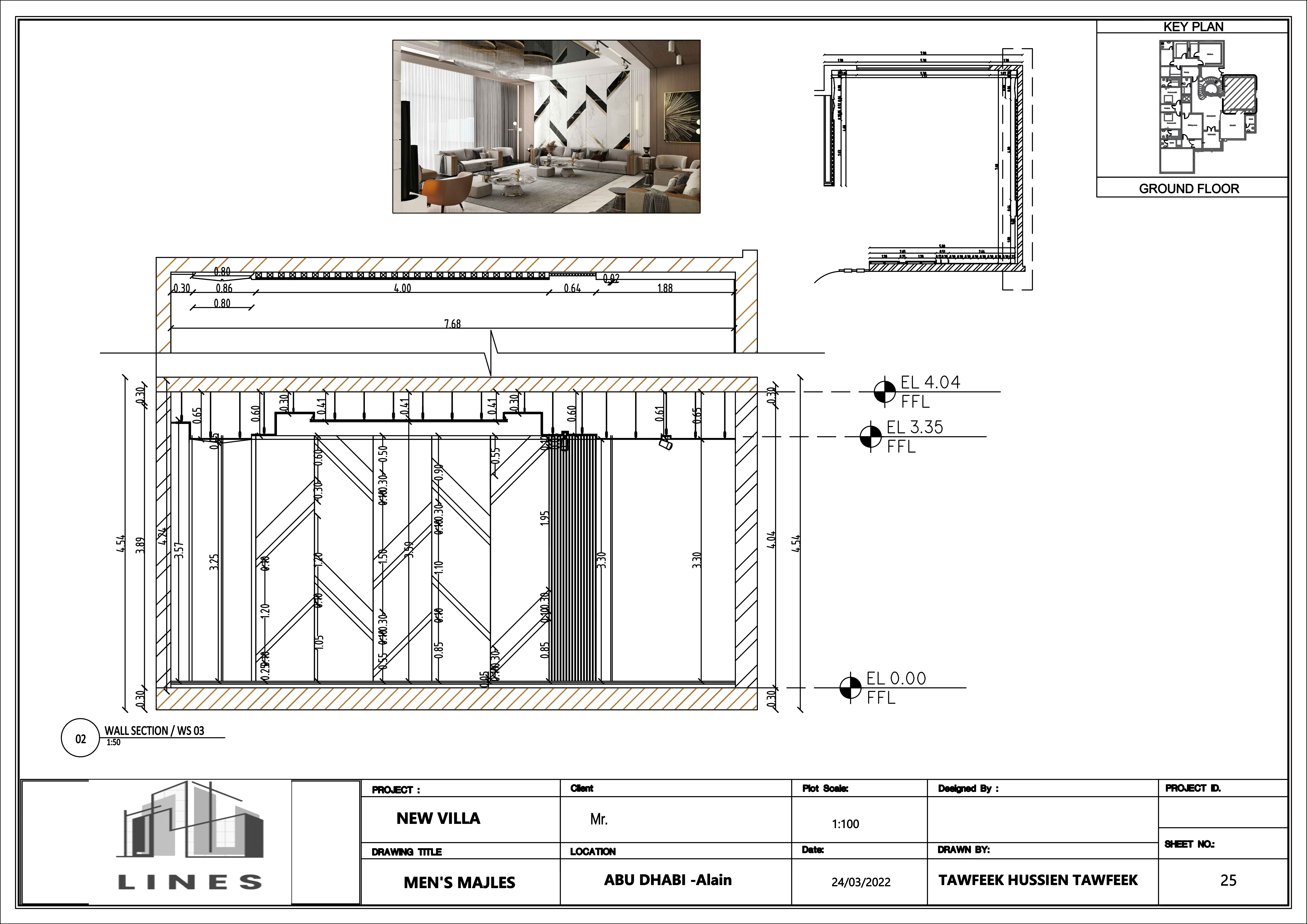 shop drawing for reception hall-24