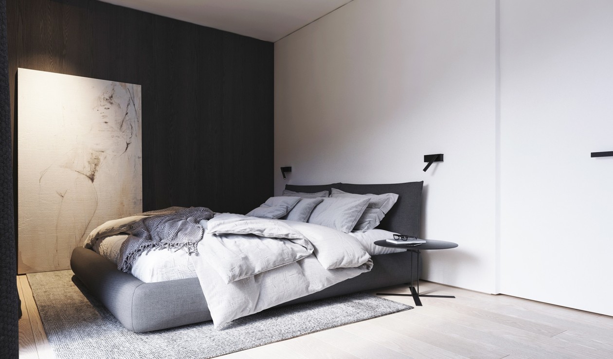 极简白+高级黑 现代极简风空间设计-10