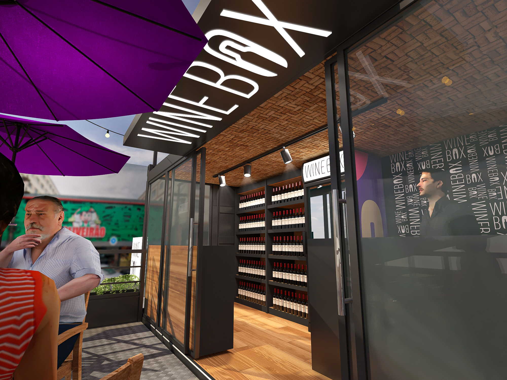 Wine Box - Popup Store / Supermarket Cave-4