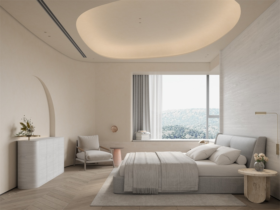 香港大禾装饰|侘寂风格大平层效果图-14