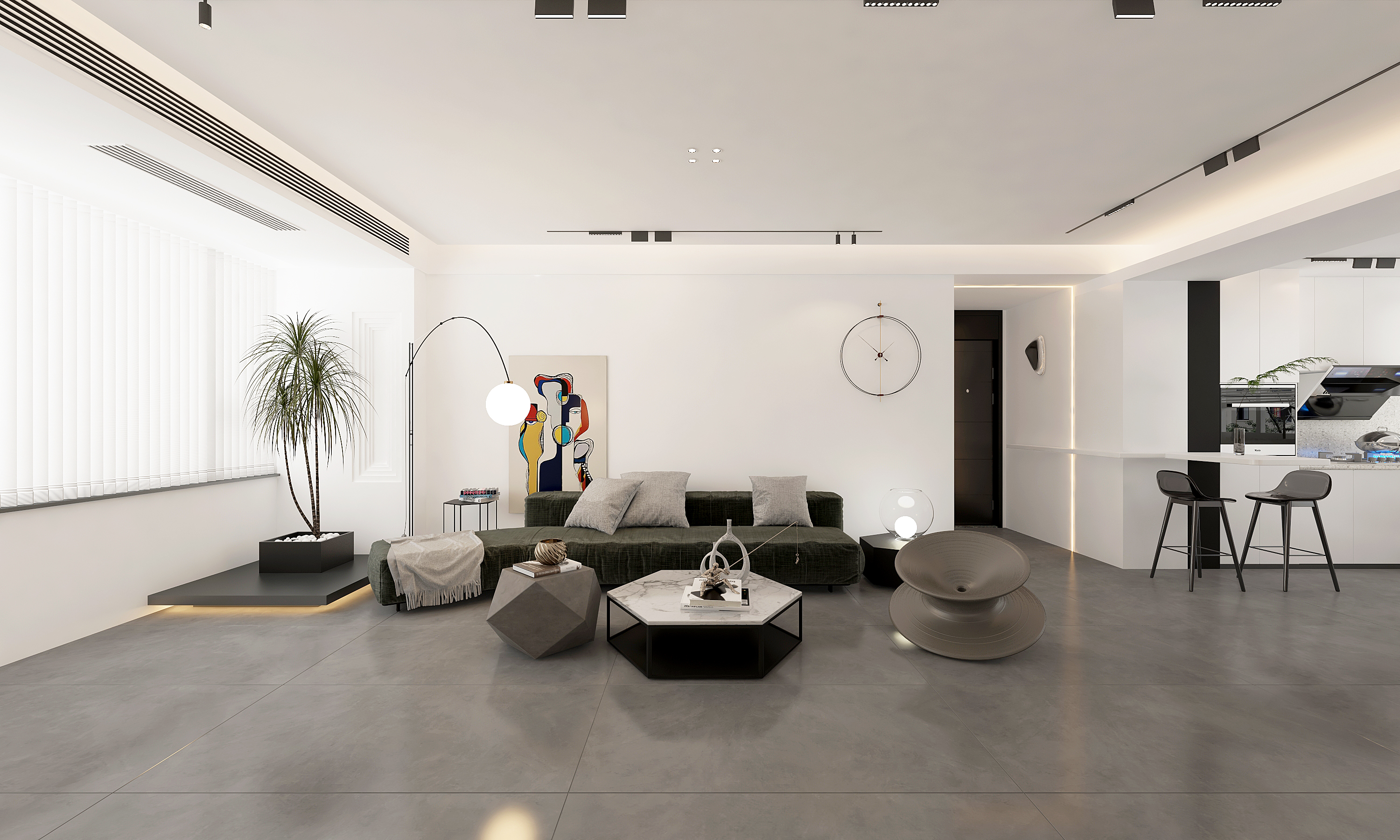 黑白灰极简家装///瀚正.御景城-4