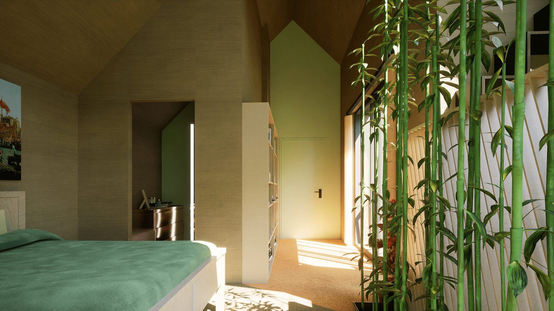 多功能室,客厅+厨房,浴室-2