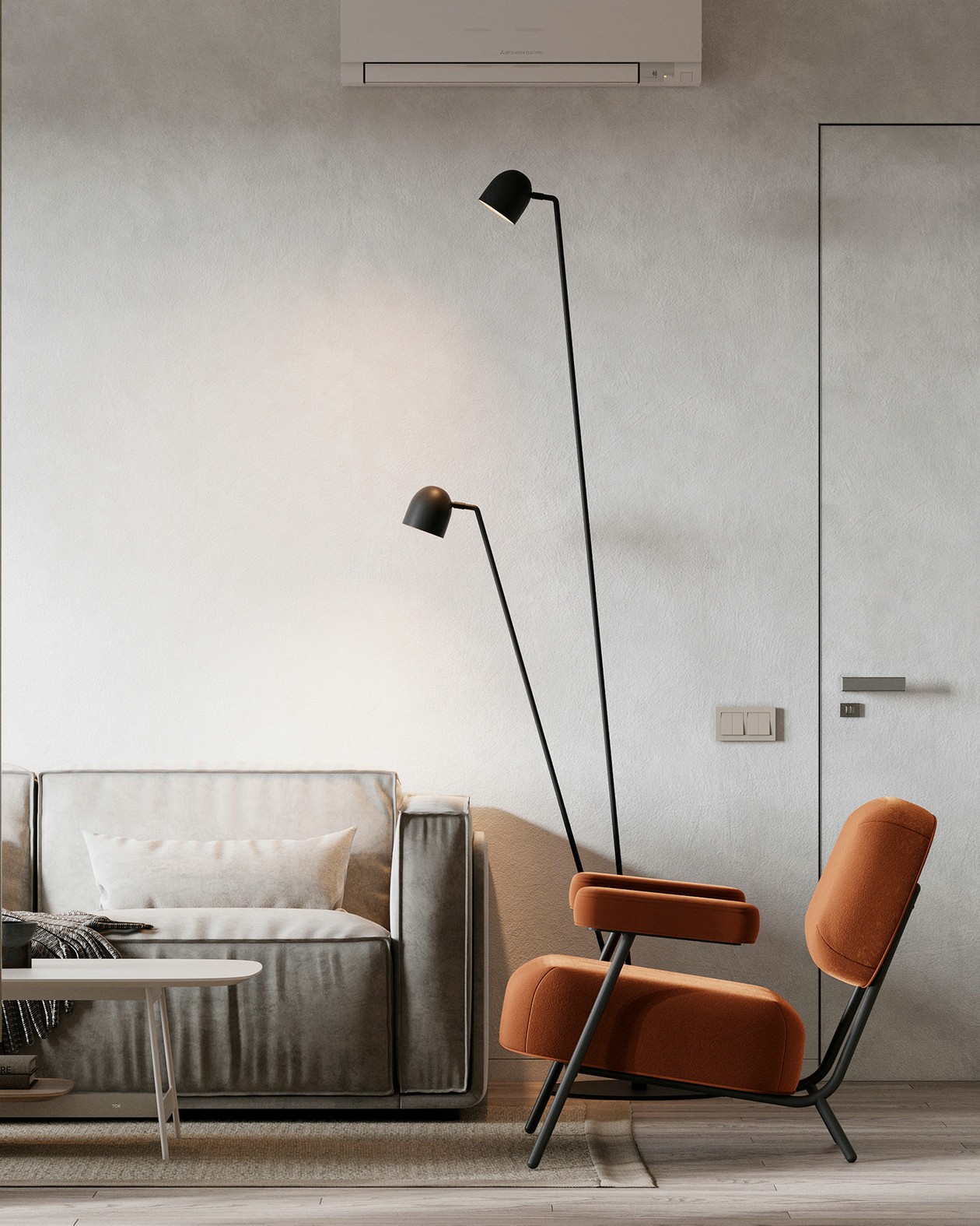 灰色系小空间公寓设计-0