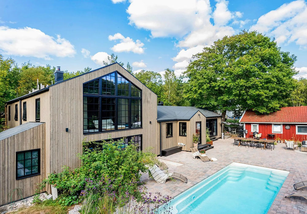 瑞典现代木屋别墅，现代与复古的完美融合-2