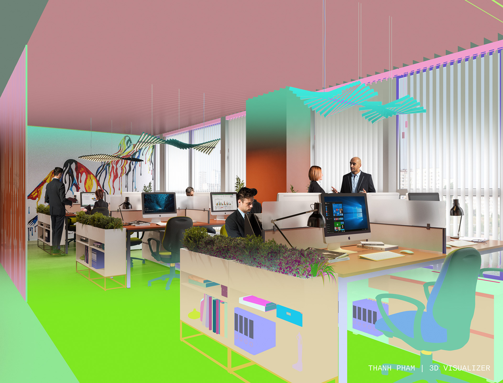 现代办公室内部装饰丨英国-9