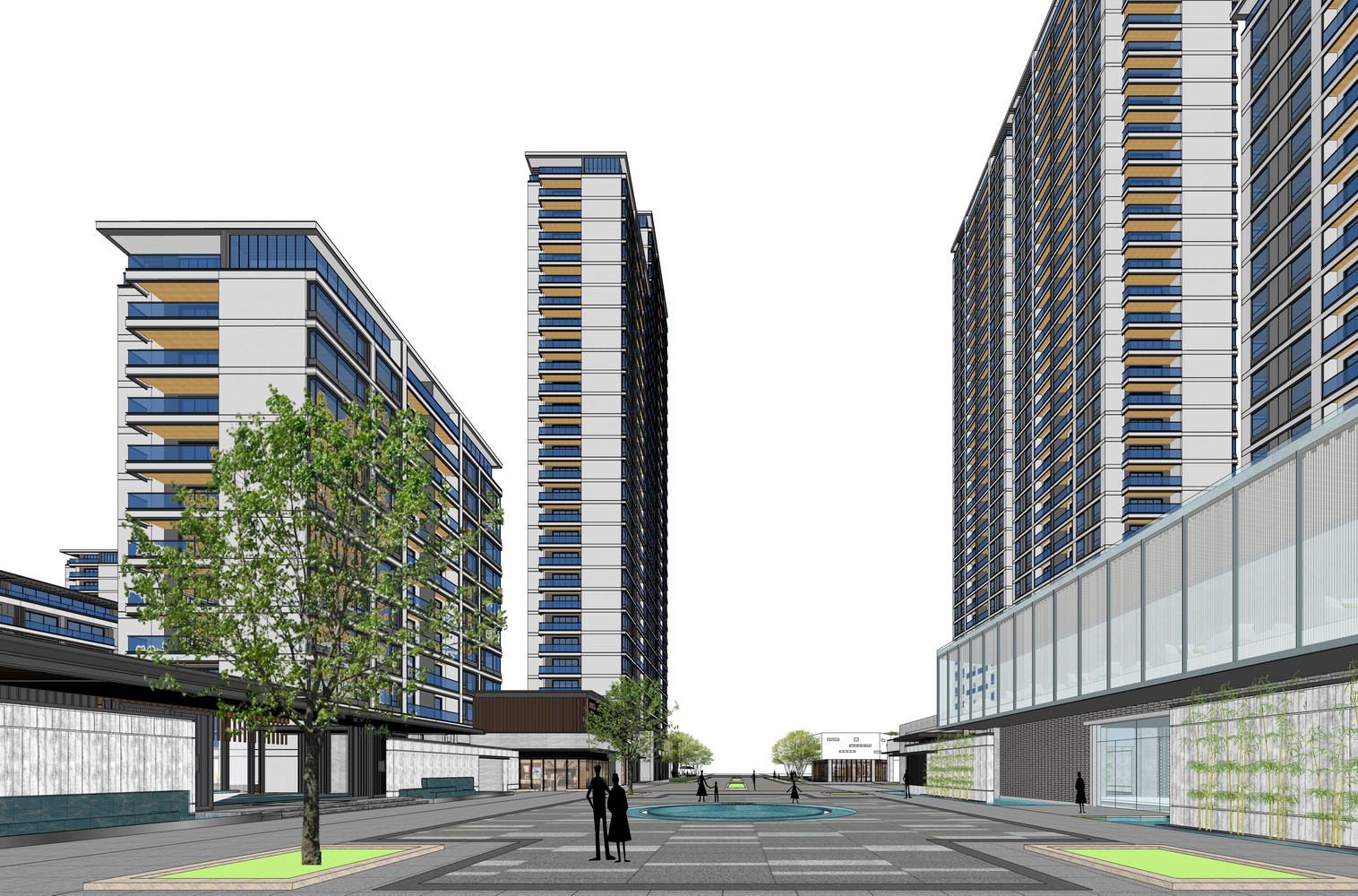 无锡健康家园高层住宅SU模型-5