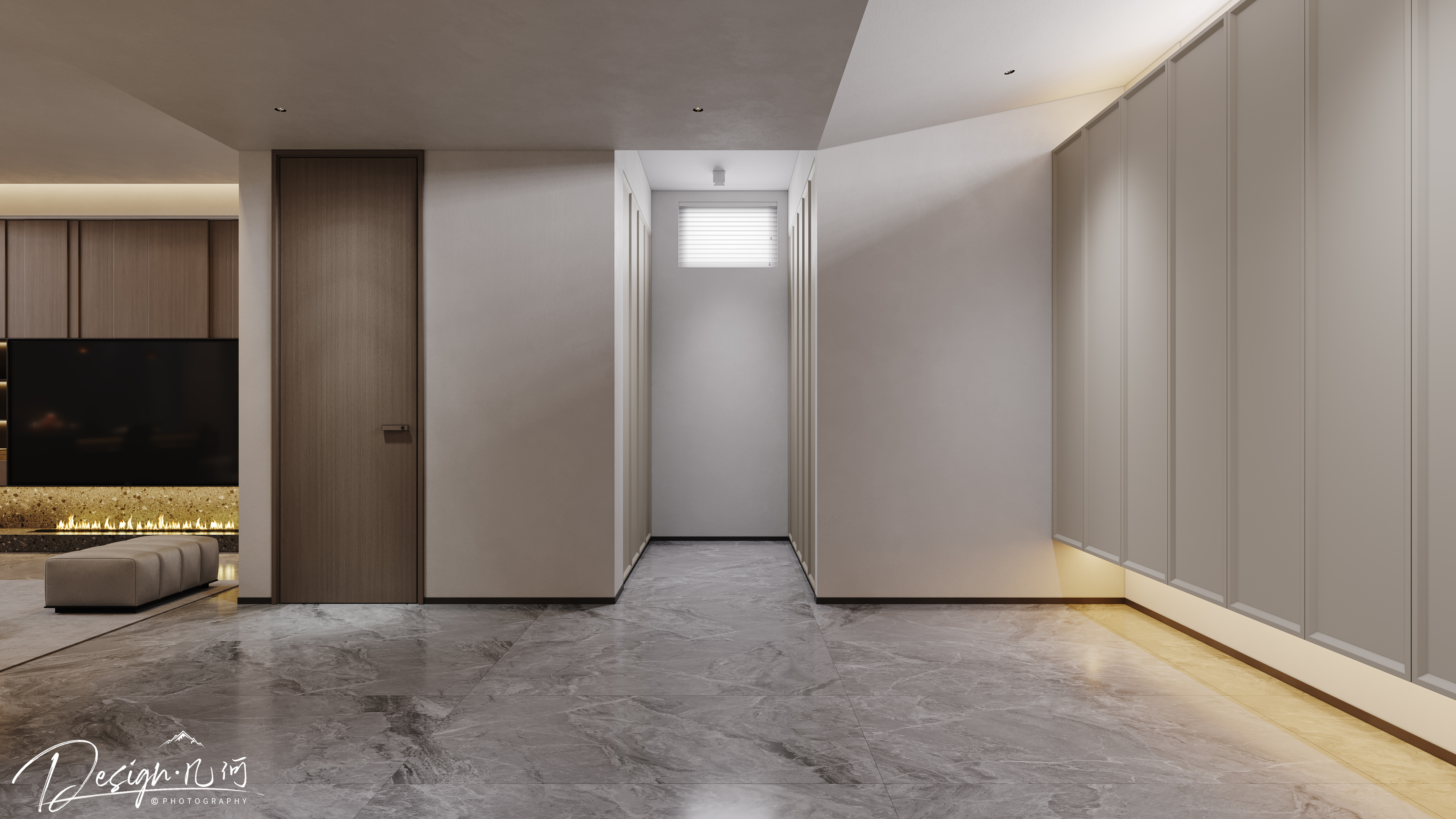 几何空间视觉表现 | 琥珀山庄现代地下室-6