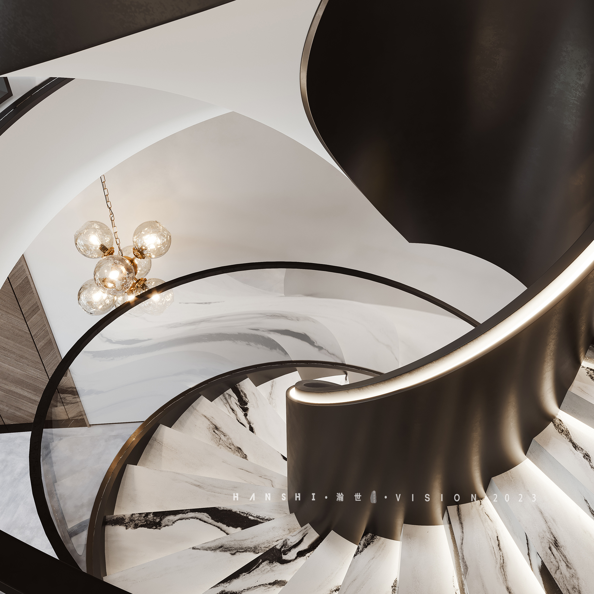 现代意式极简别墅一瀚世表现-13