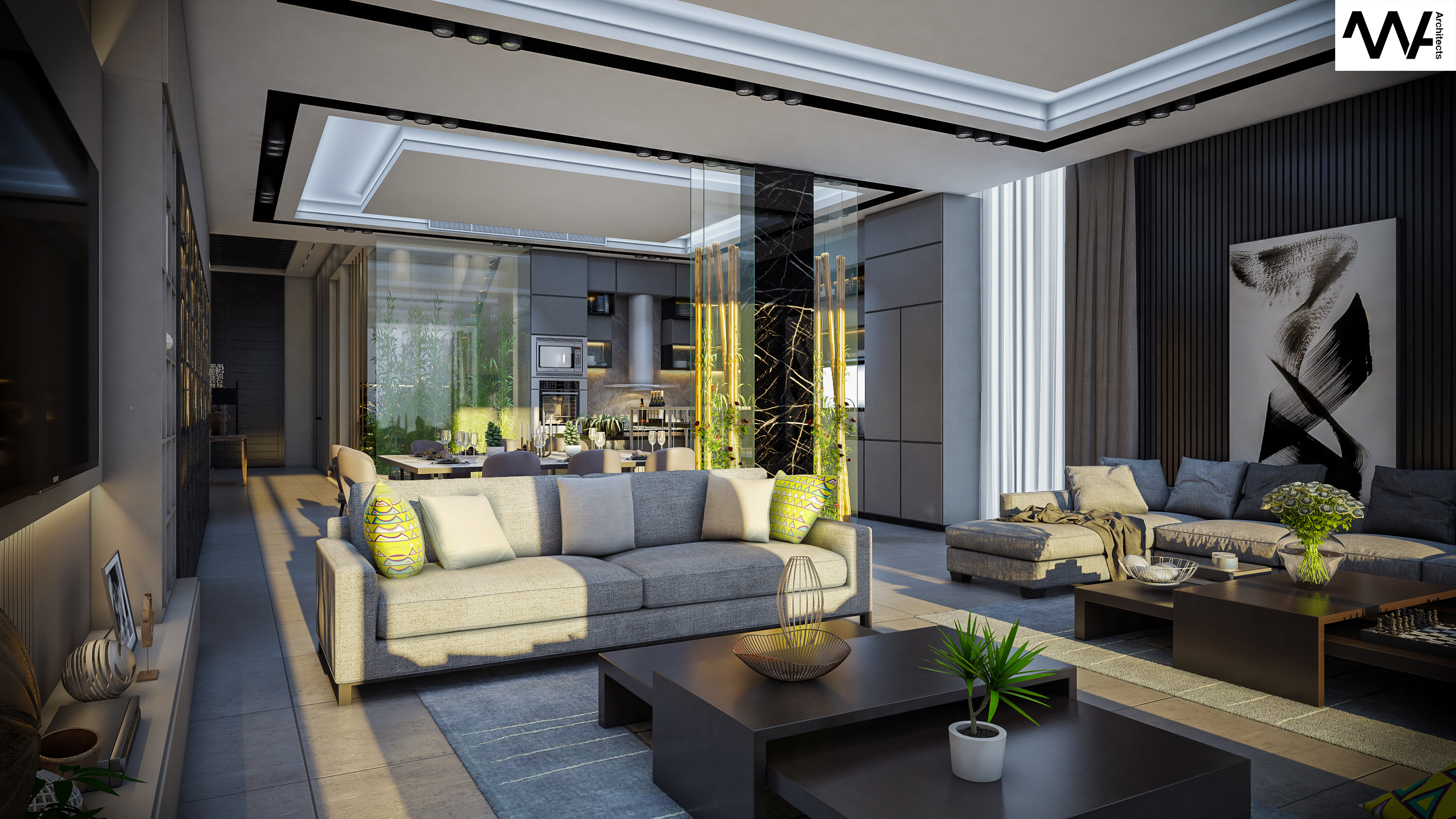 Reception, villa - INTERIOR DESIGN,Seashell North coast-2