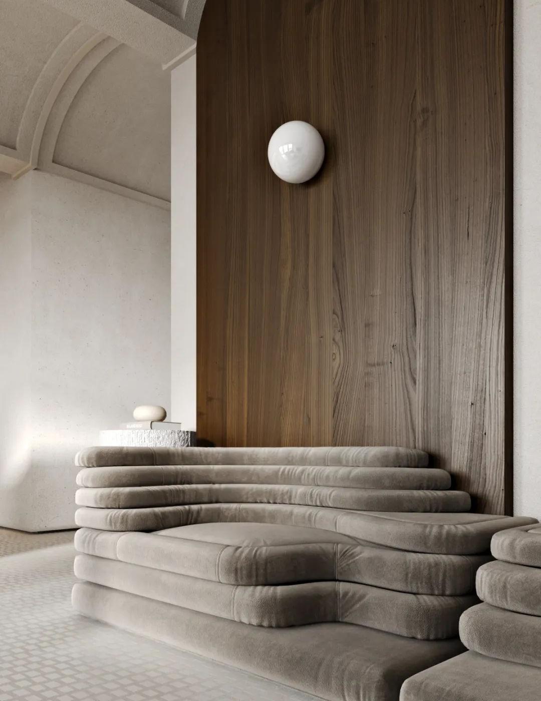 柔软的、弯曲的木材，赭色墙壁丨乌克兰基辅丨Tamara Batsmanova-7