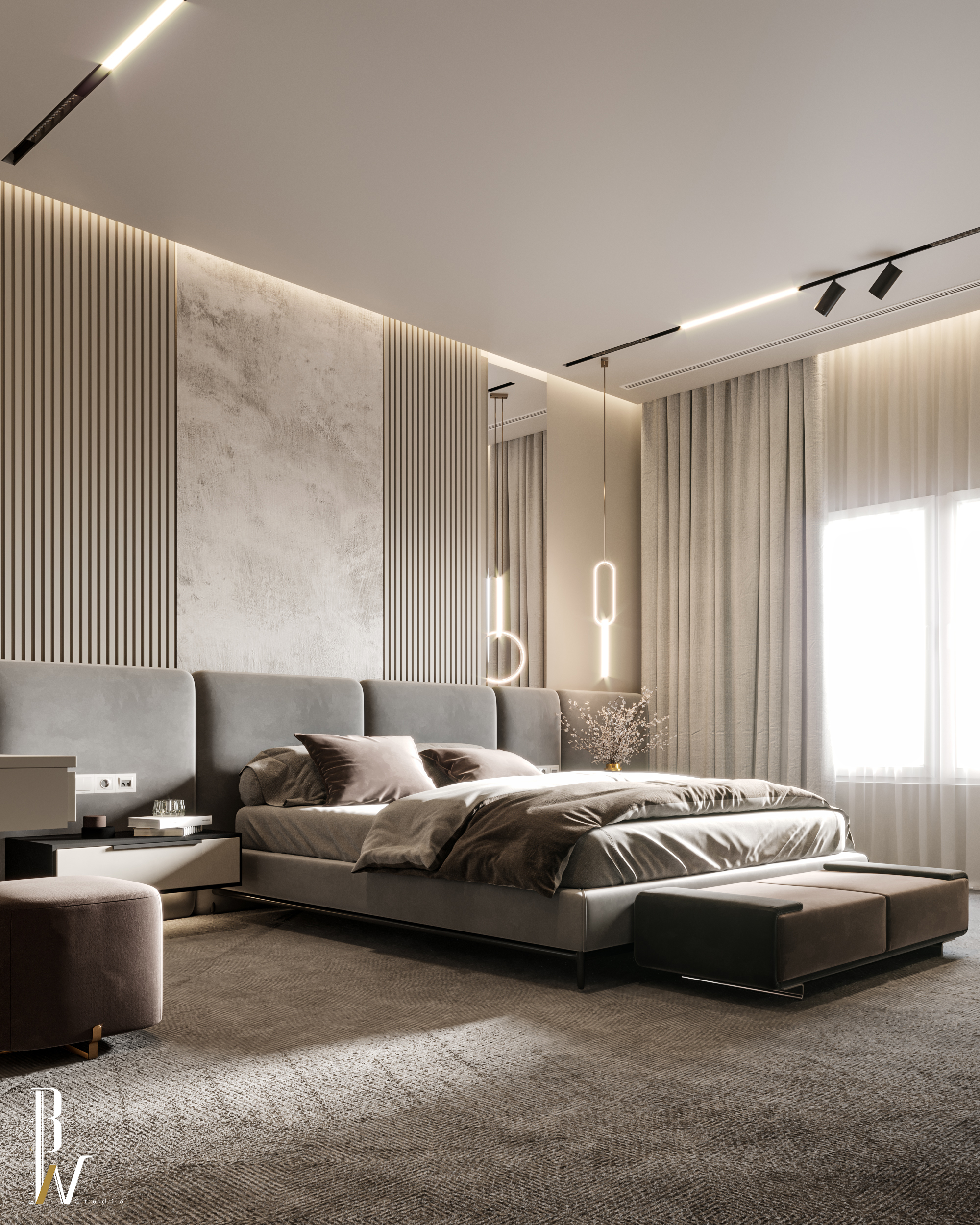 Modern Hotel Bedroom-0