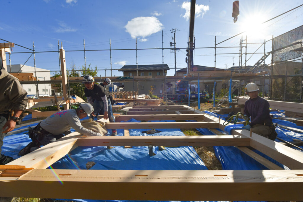 根の上の石場建て８　建前丨水野设计室-19