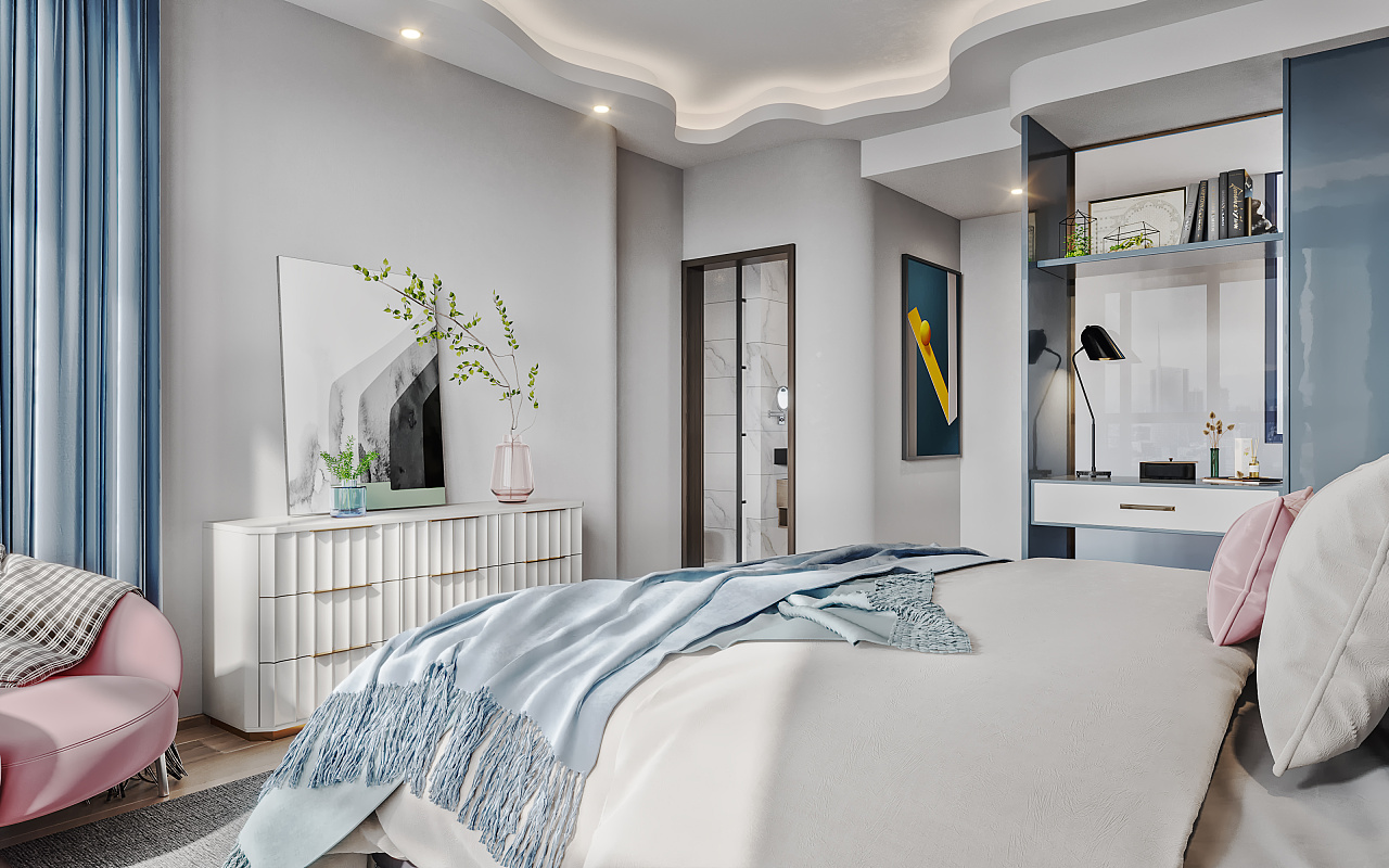 现代简约主人房设计-7