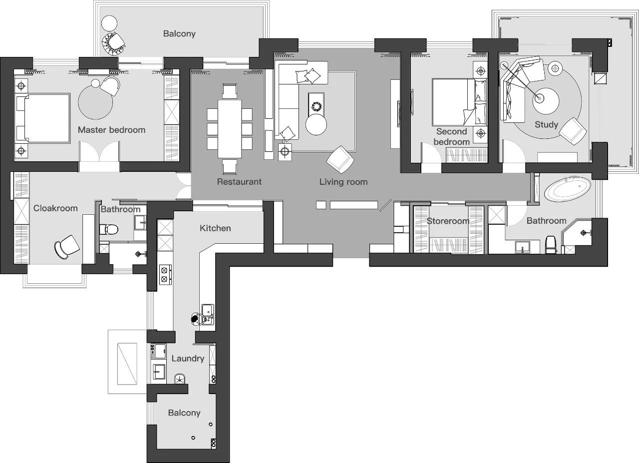和尊设计 HR·HOME · 252㎡雅奢空间丨常州和尊设计-21