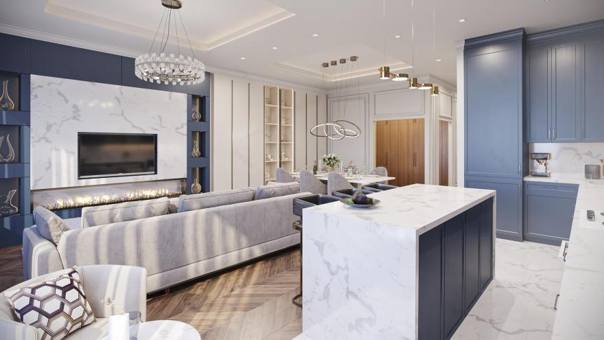 豪华公寓室内装修-6