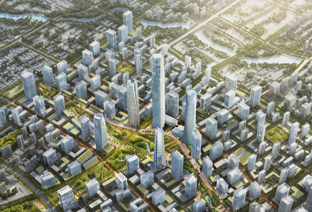 香榭蒂新作丨自然平衡，知识共享时代的智慧办公空间 — 济南绿地国金中心-1