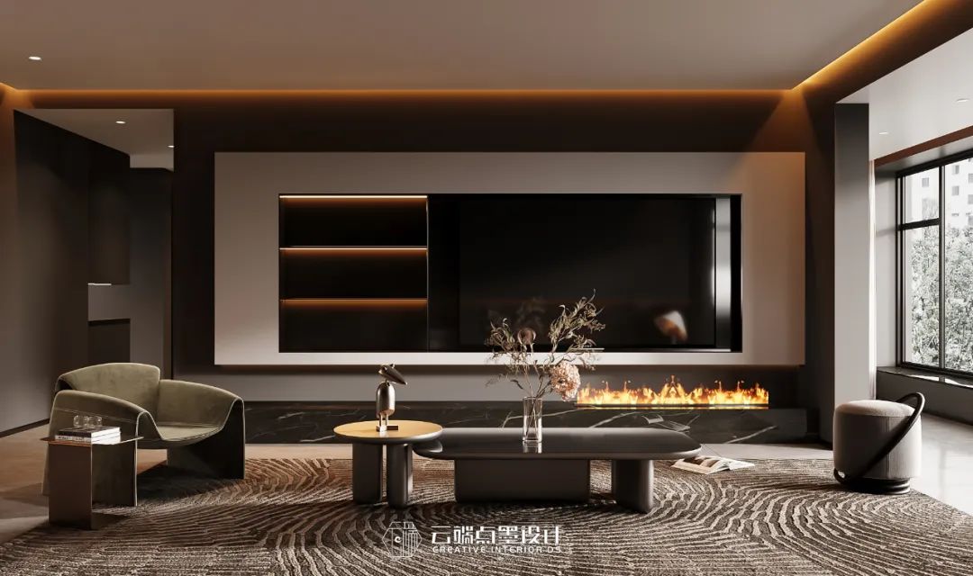 现代风格四居室,沉稳色调与光影艺术的完美融合-22