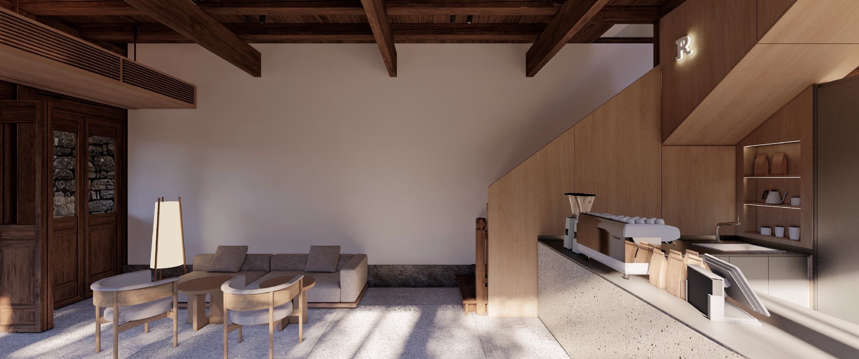 山崖边上的木房子咖啡店设计丨暂无-10