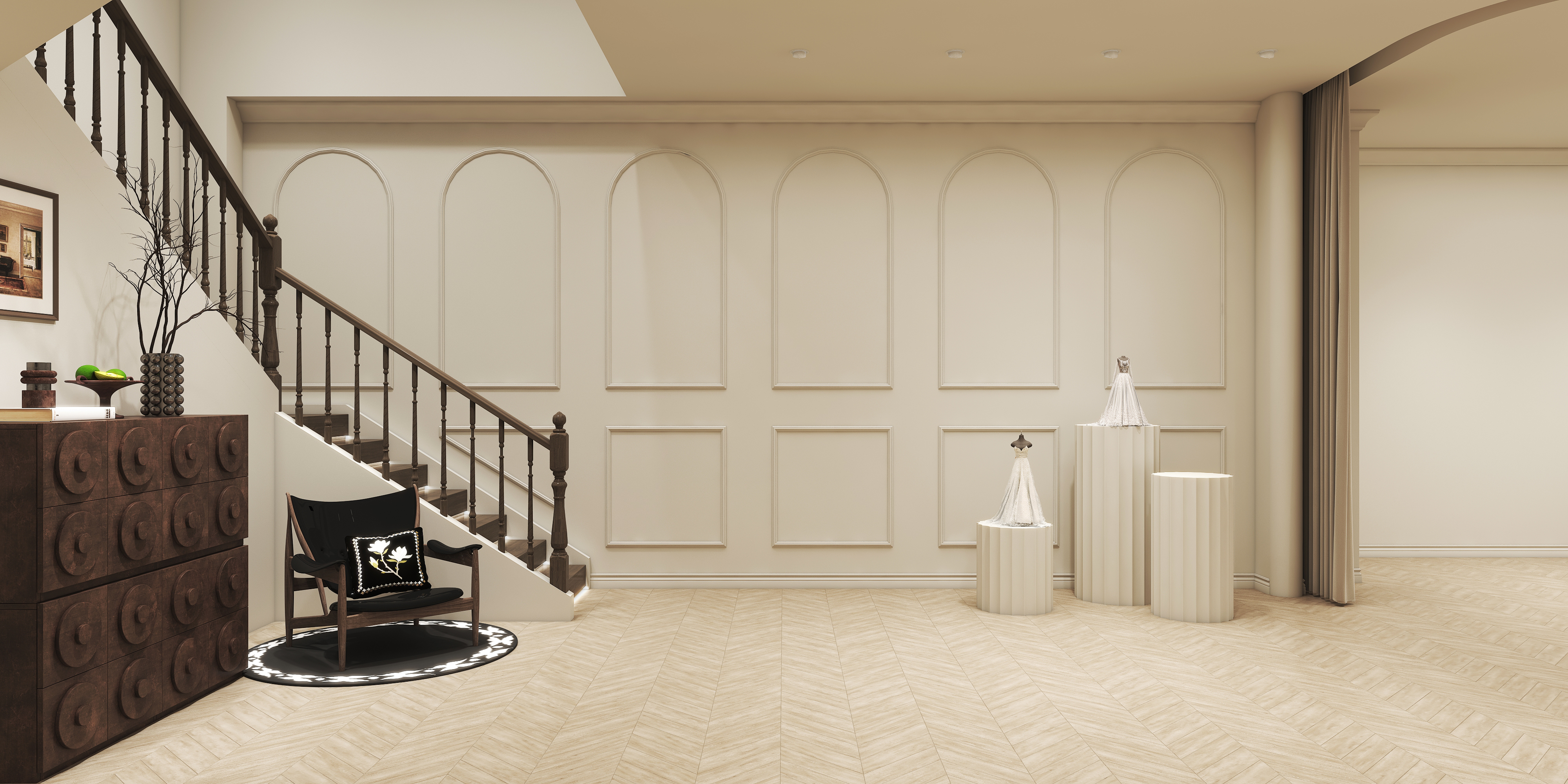 轻法式礼服馆设计-9