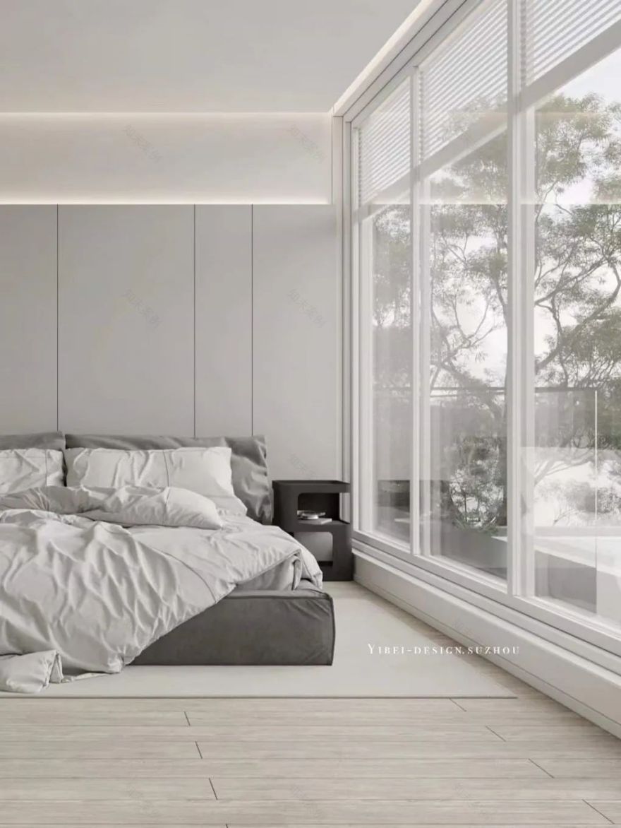 纯白极简,绿意盎然·苏州某宅新生家装设计丨中国苏州丨YIBEI DESIGN-36