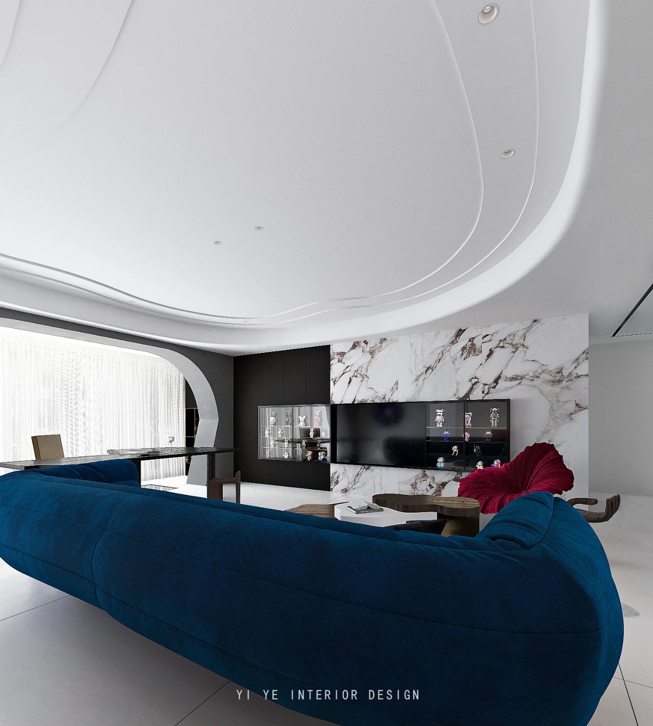 仁恒溪云雅苑 320m² 现代简约设计丨一野设计-3