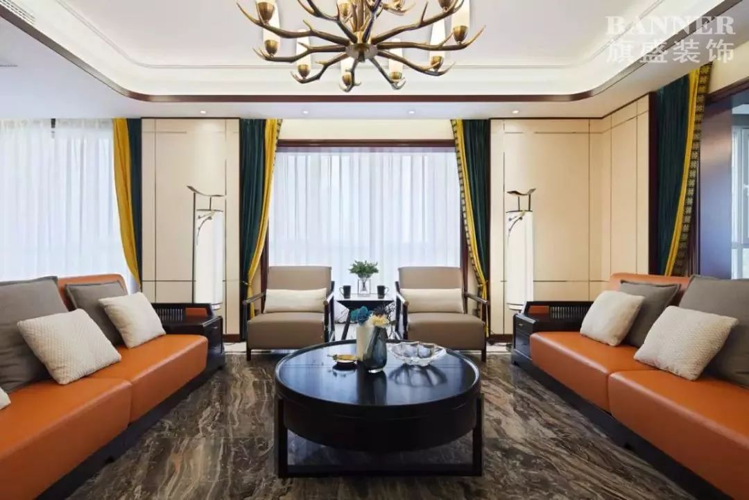 新中式家装典范 | 西安海德堡 310㎡空间设计-42