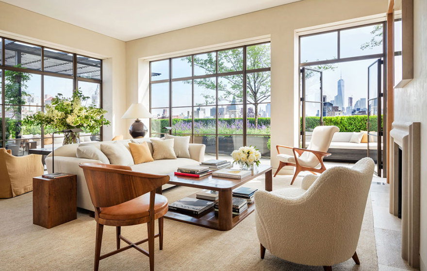 纽约顶层公寓,全景露台惊艳四座-3