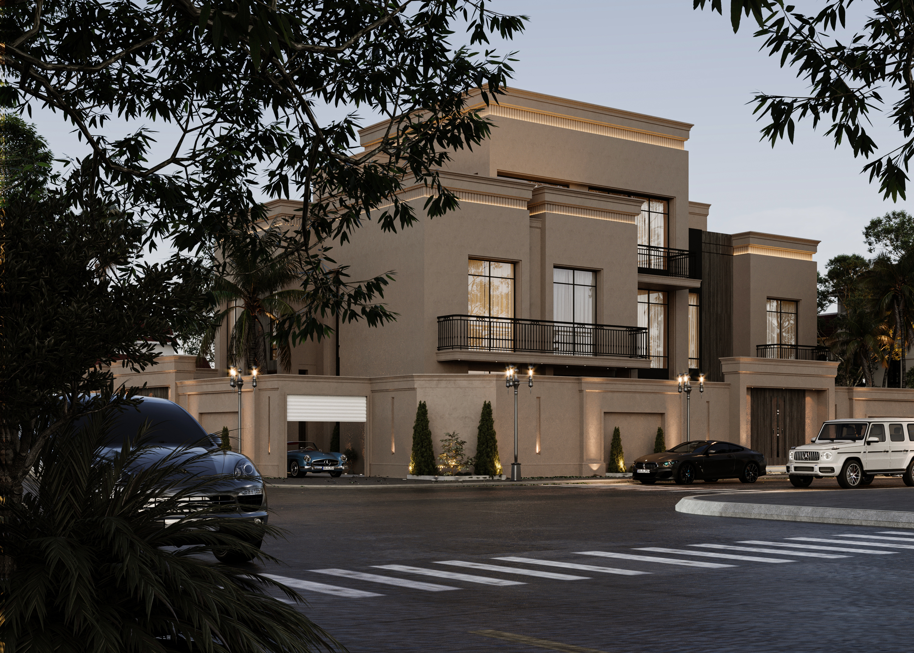 Neo Classic Villa Facade 设计与可视化-24