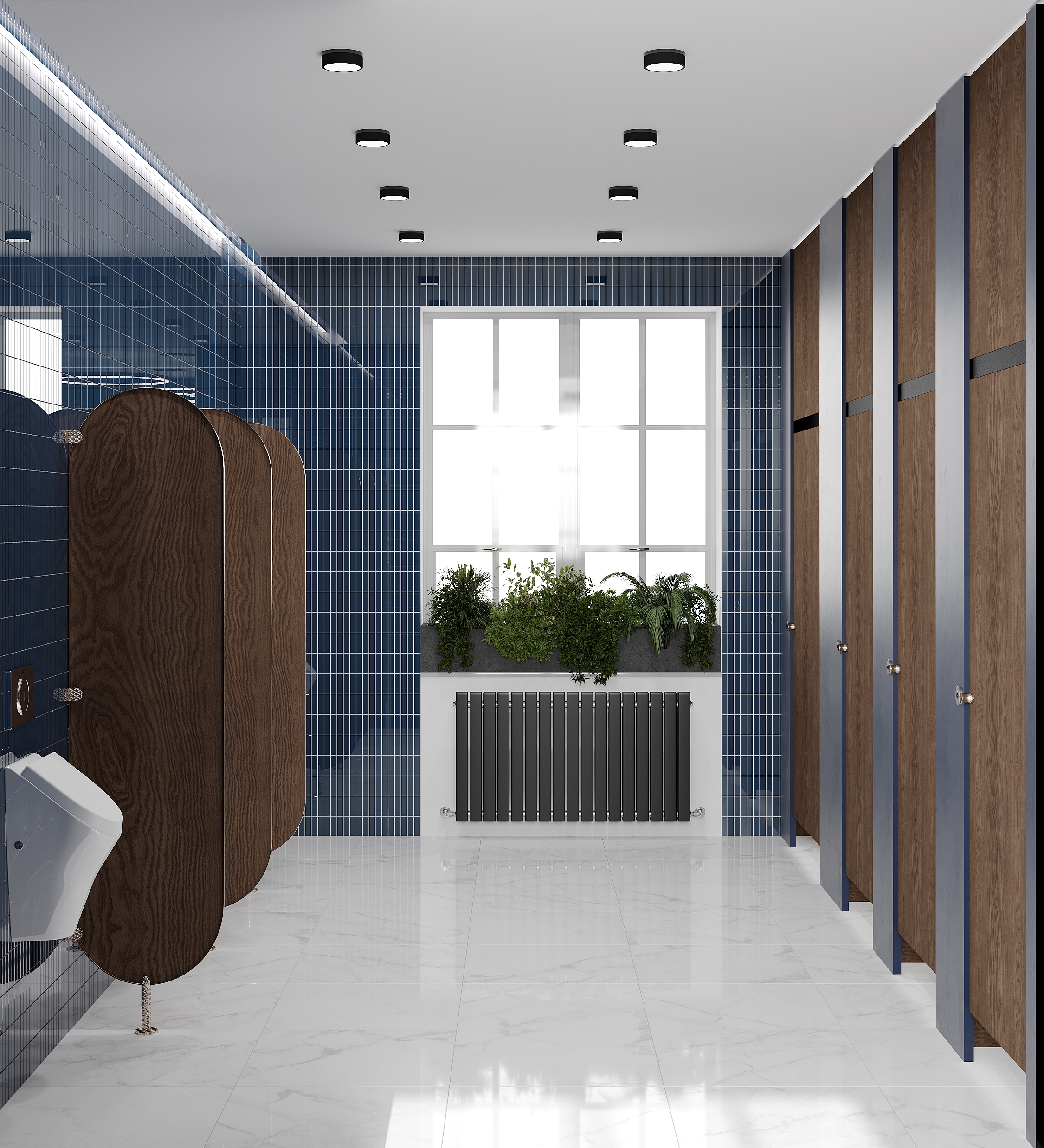 乌克兰空军国民警卫队基地男性公共厕所室内设计-9