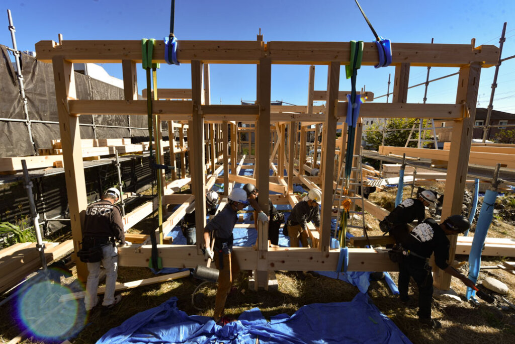 根の上の石場建て８　建前丨水野设计室-26