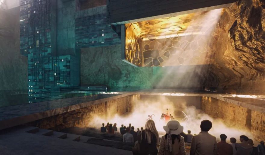 土豪沙特又出神作?450米高山里凿了个“倒立大楼”,进门先坐船钻山洞!网友:先等TheLine建成再说吧……-52