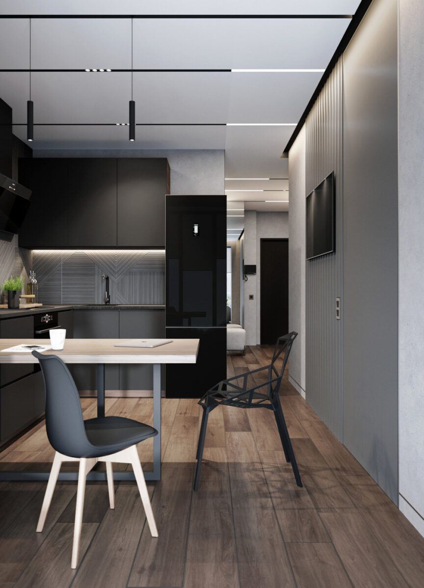 小而有趣的单身公寓室内布置-20