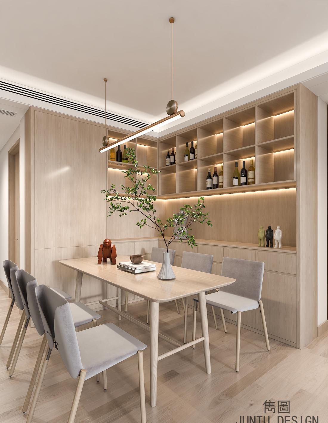 奶咖色日式原木风家居设计-15