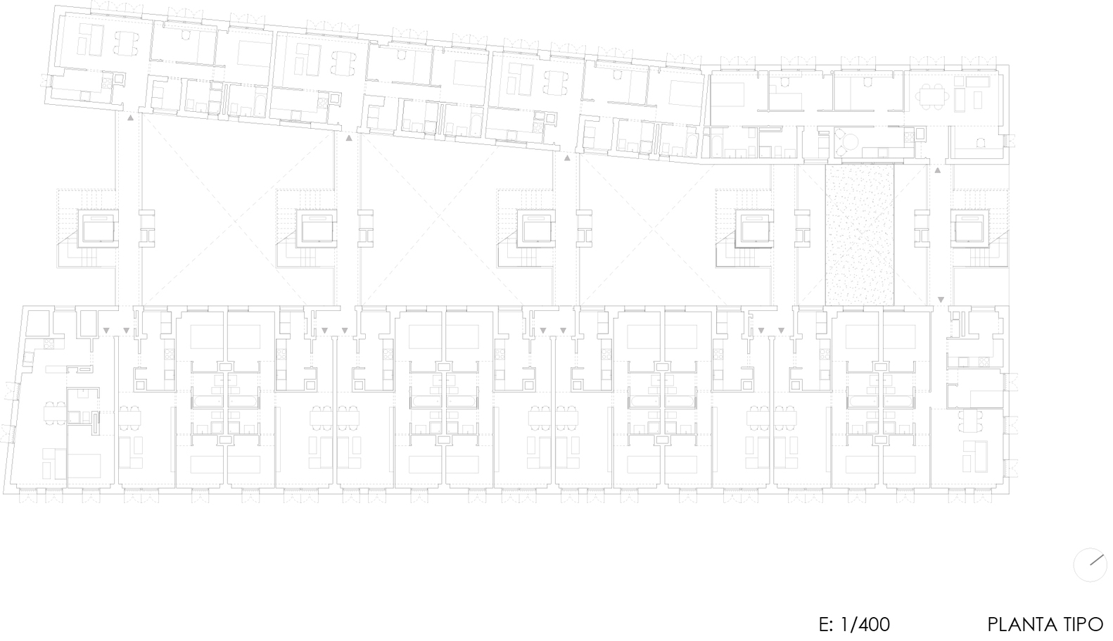 Madrid Adelfas 98 绿色住宅大楼，双体积设计优化自然光-18