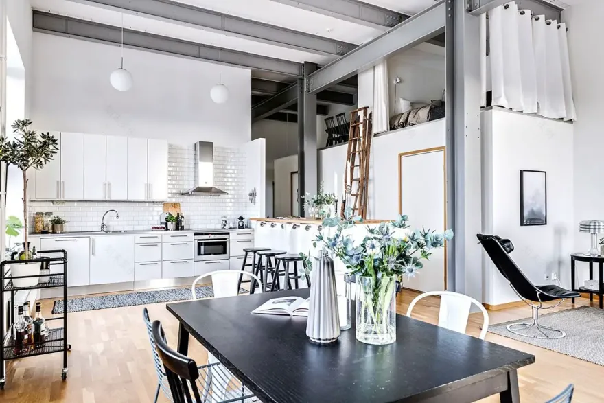 双层工业风公寓,打造私密舒适空间-2