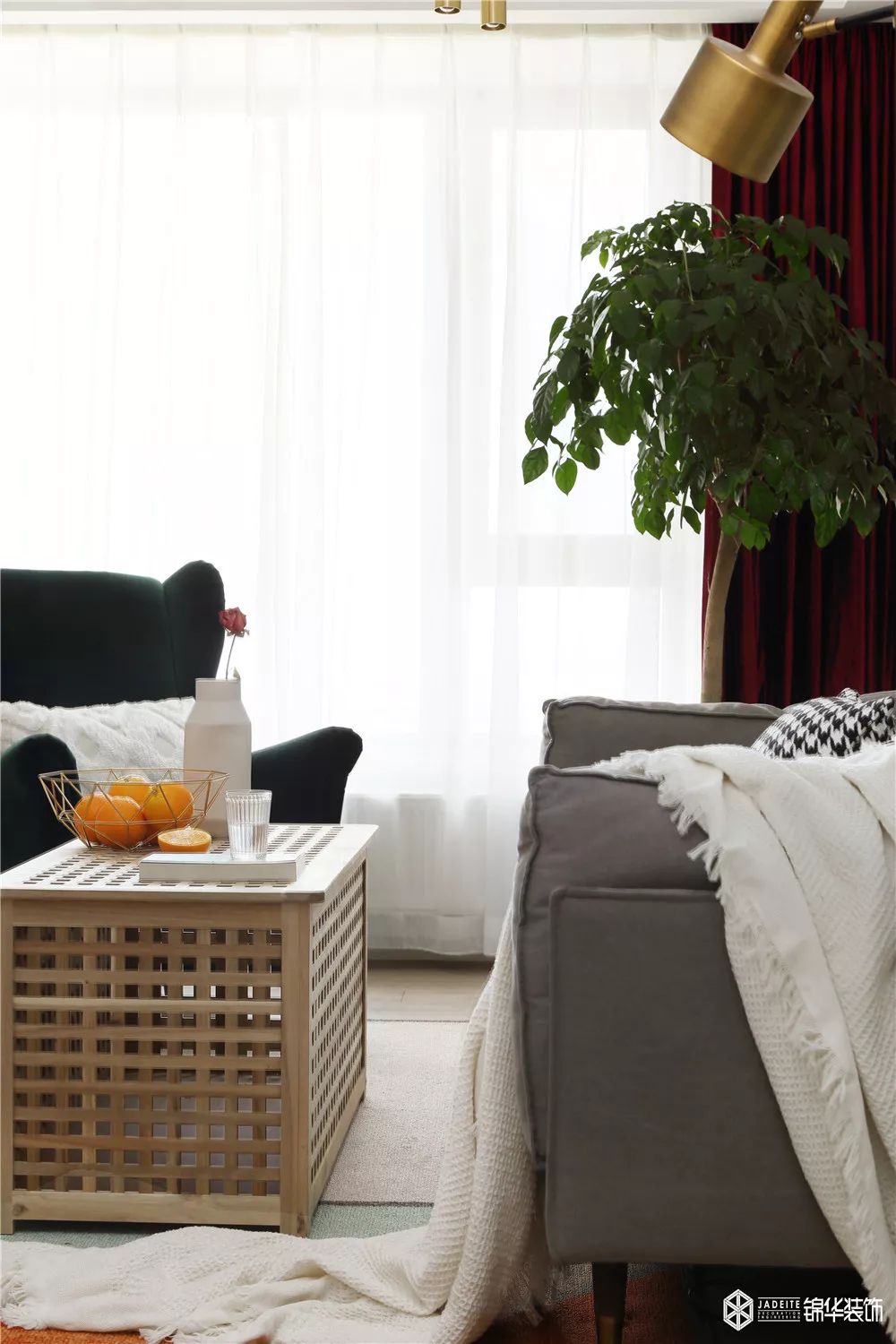 百平米单身之家，红绿北欧风设计惊艳亮相-38