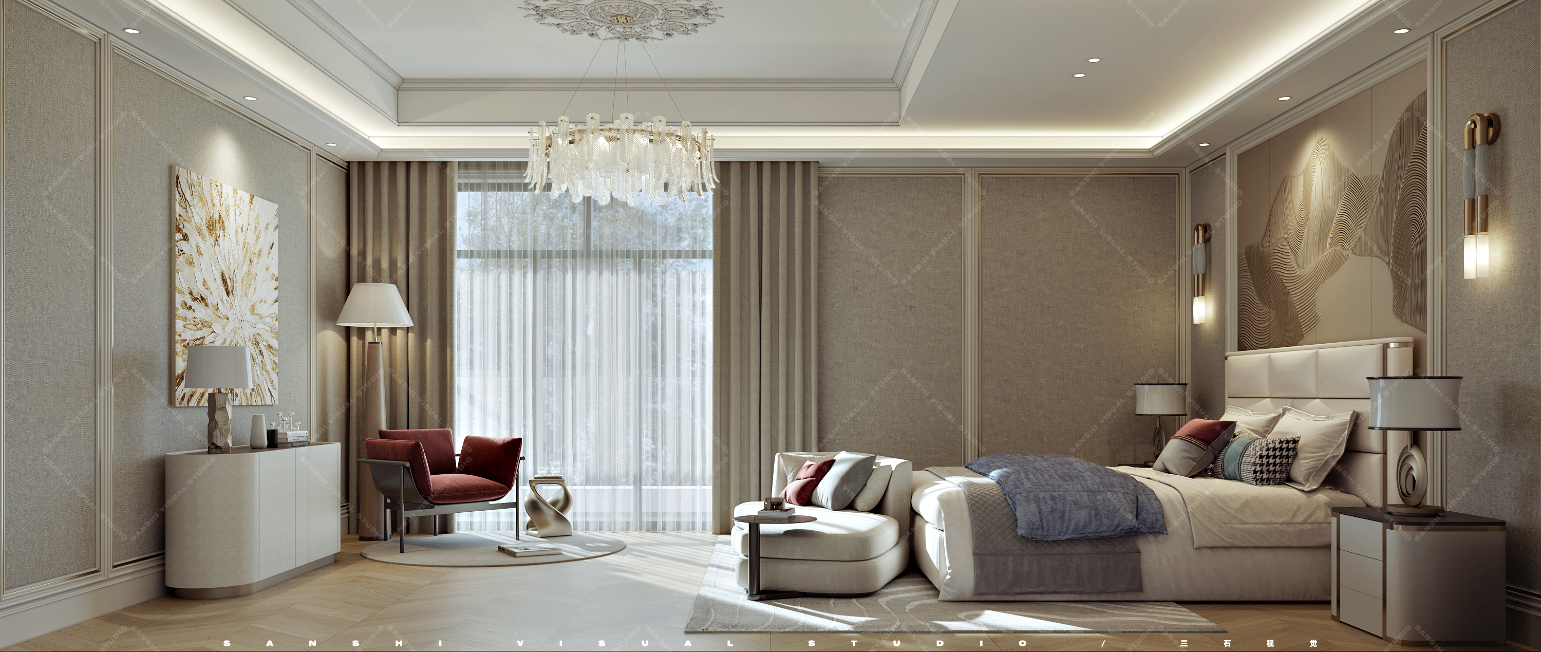 现代别墅效果图-21