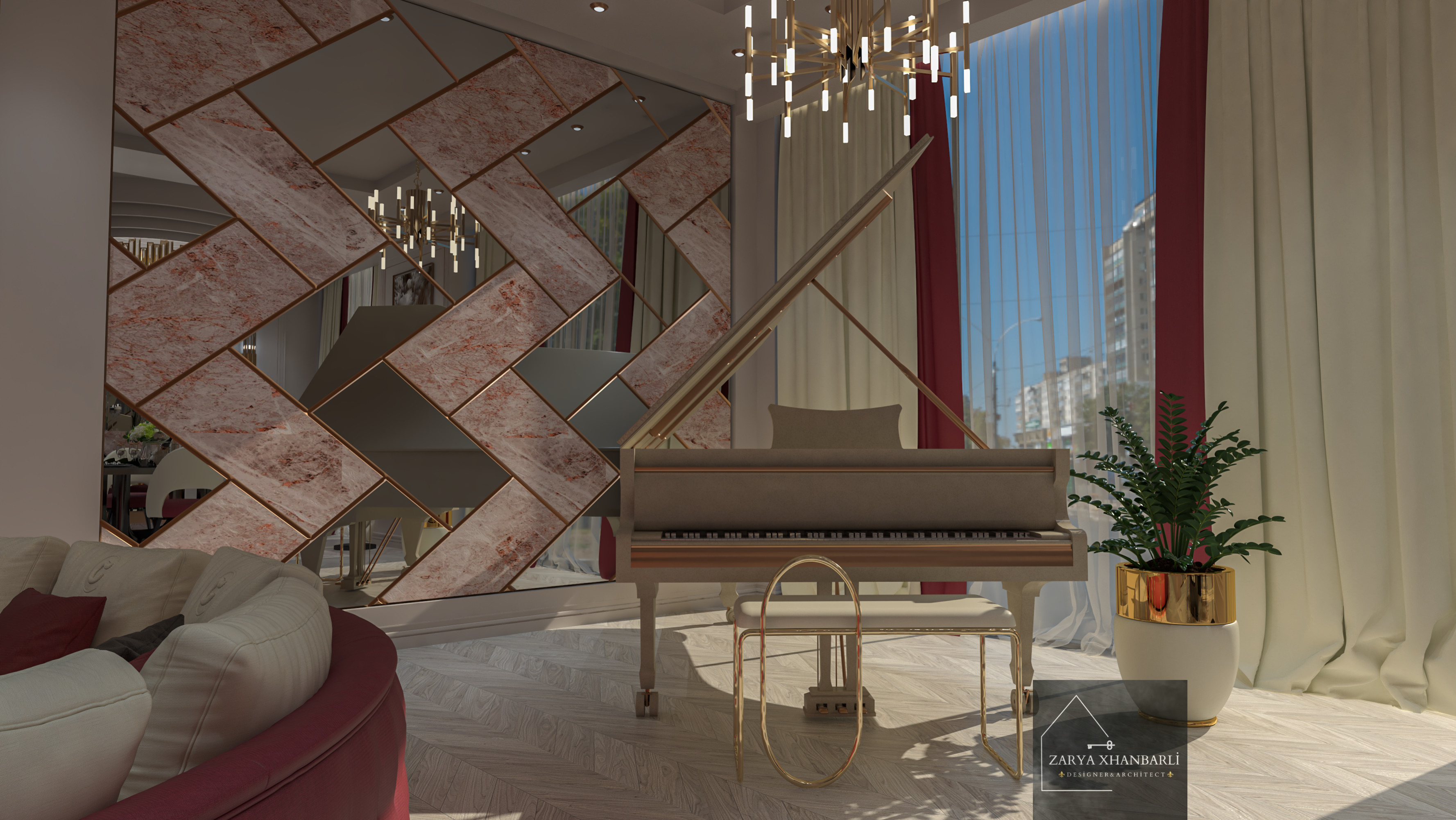 50 平客厅室内设计丨Nazrin Qanbarli-7