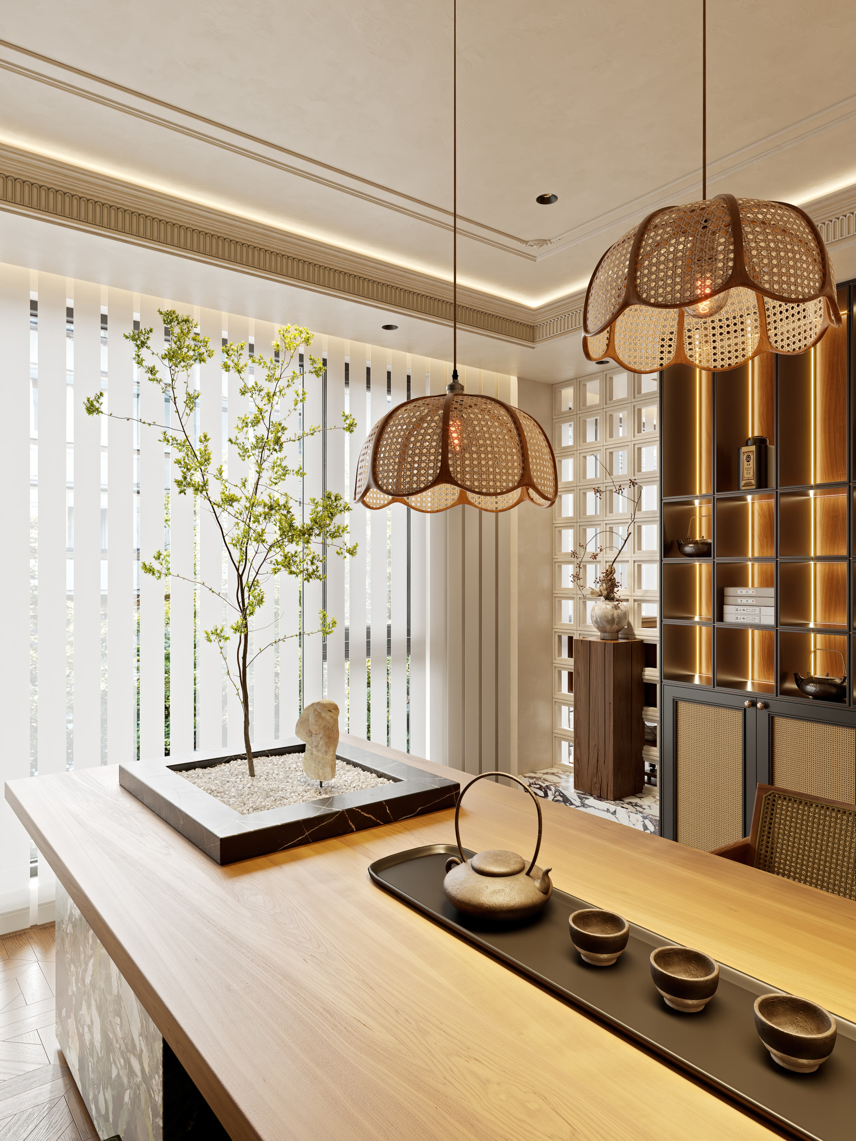 中古风客餐厅 复古法式-8