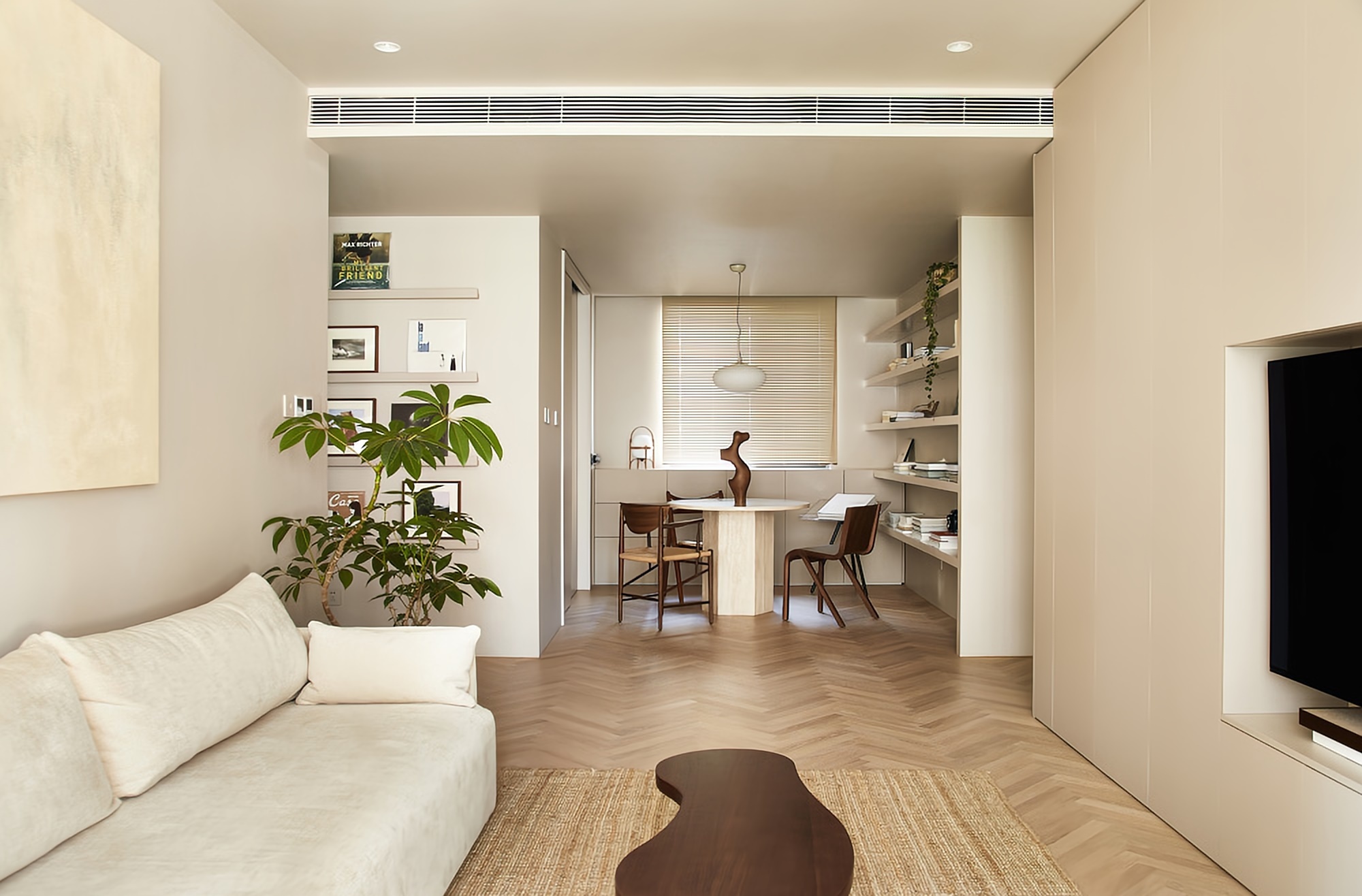 NOTHING DESIGN 奶油复古感公寓-11