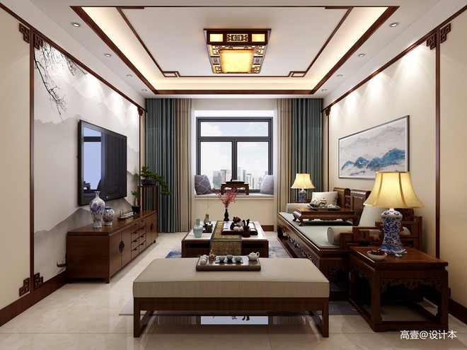 20万元三居120平米装修案例·效果图  怡情雅居-12